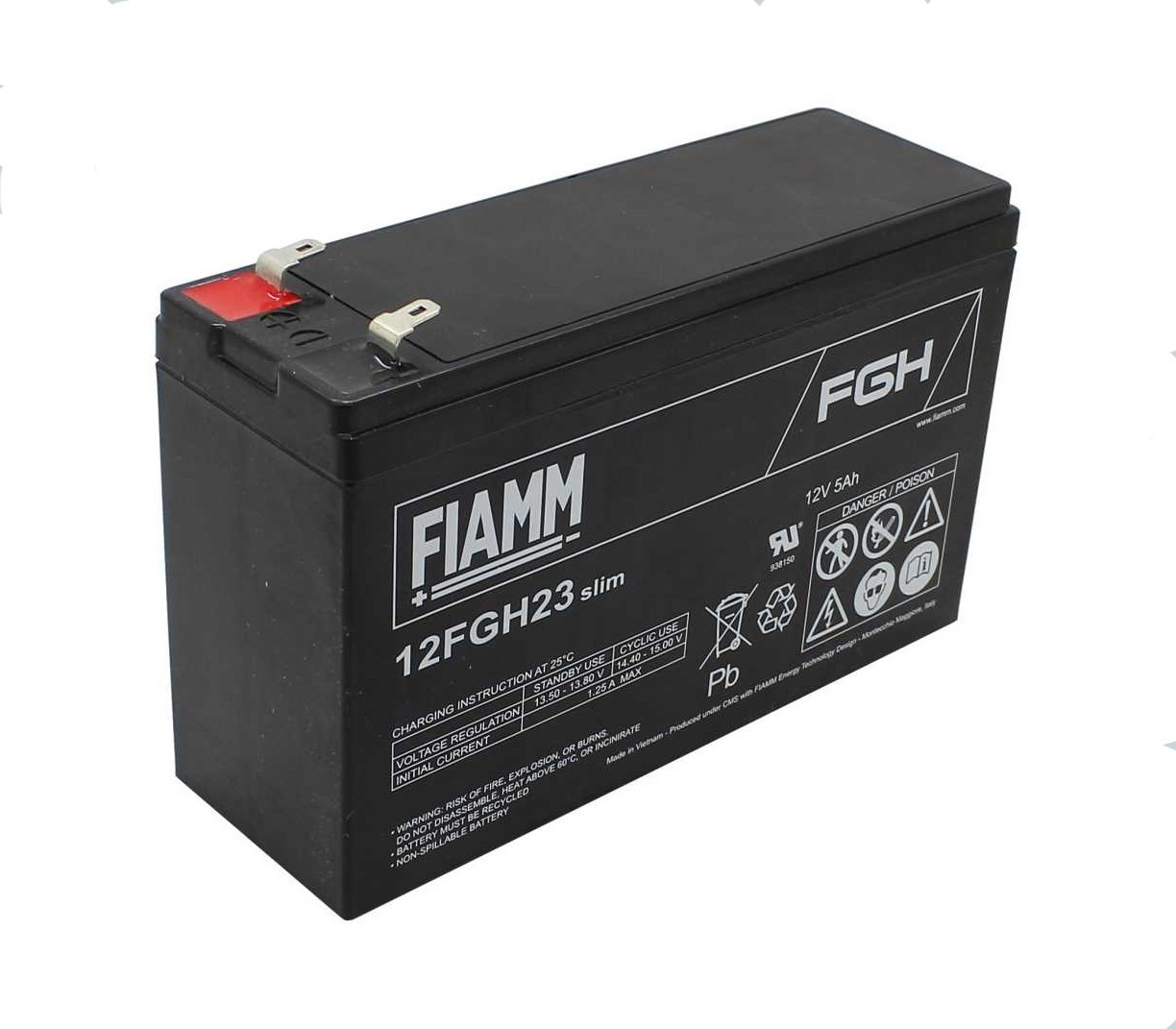 27342_0 Fiamm 12FGH23 SLIM 12V 5Ah 151x51x101mm
