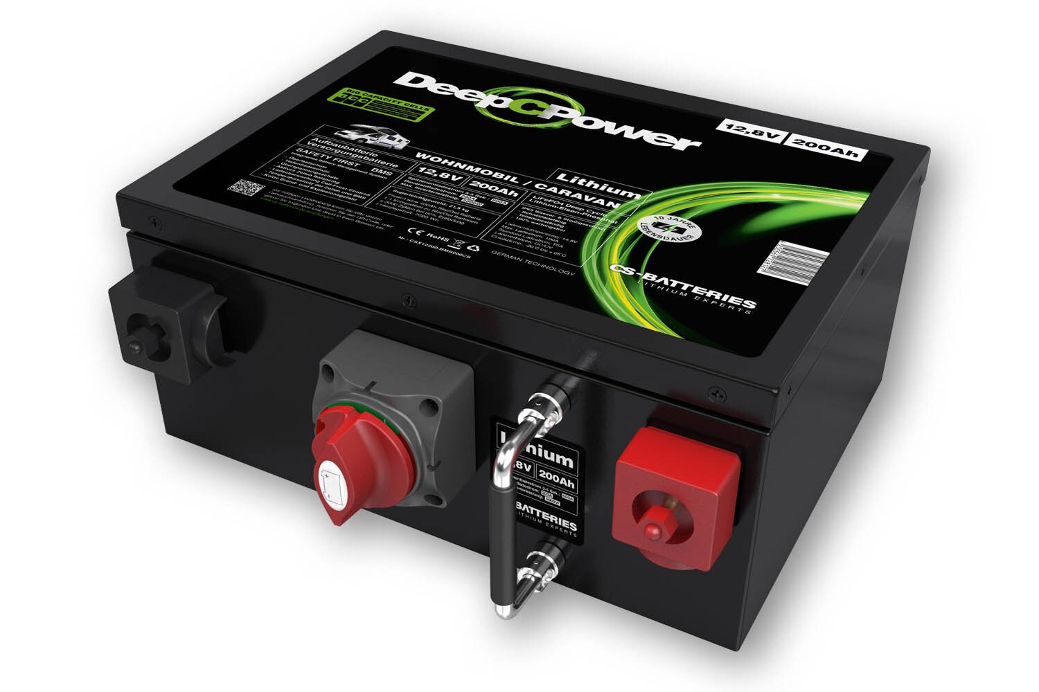 23447_0 Deep C Power 12V 200Ah LiFePO4 Wohnmobil Untersitz Batterie
