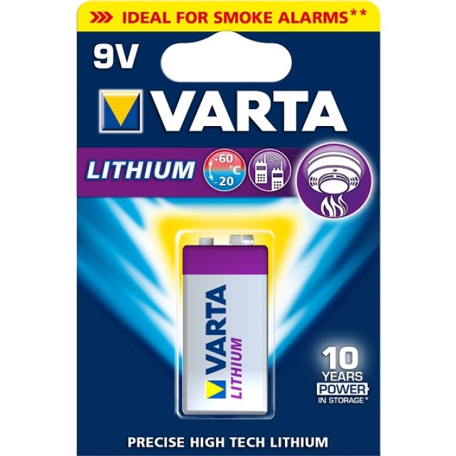 5397_0lwkdfgkh6aXV9 Varta 6122 Lithium 9V Block, 6F22, 6LR61, 6AM6, 6LF22 Batterie