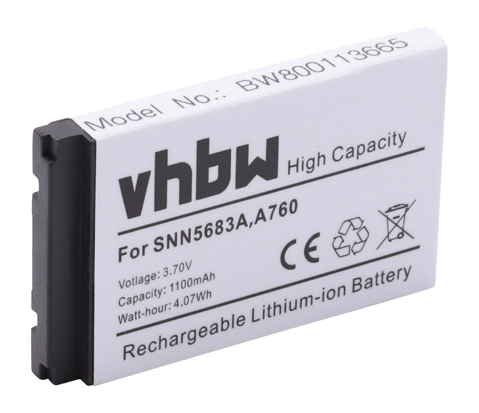 Akku passend für Motorola A630, A780, E680, T280 1100mAh