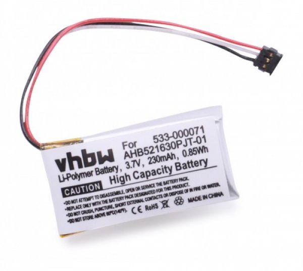 23458_0c7iJKK9IRBrTv Akku ersetzt Logitech 533-000071, 1311, AHB521630PJT-01 3.7V 230mAh