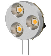 14509_0beVHMdL7xkxJK LED-Chip G4 Sockel mit 3 LEDs in Weiss