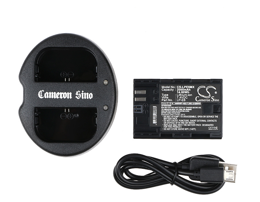 19443_08iwPGB2wAMCyf Dual Akkuladestation für Canon LP-E6 mit 1 Akku