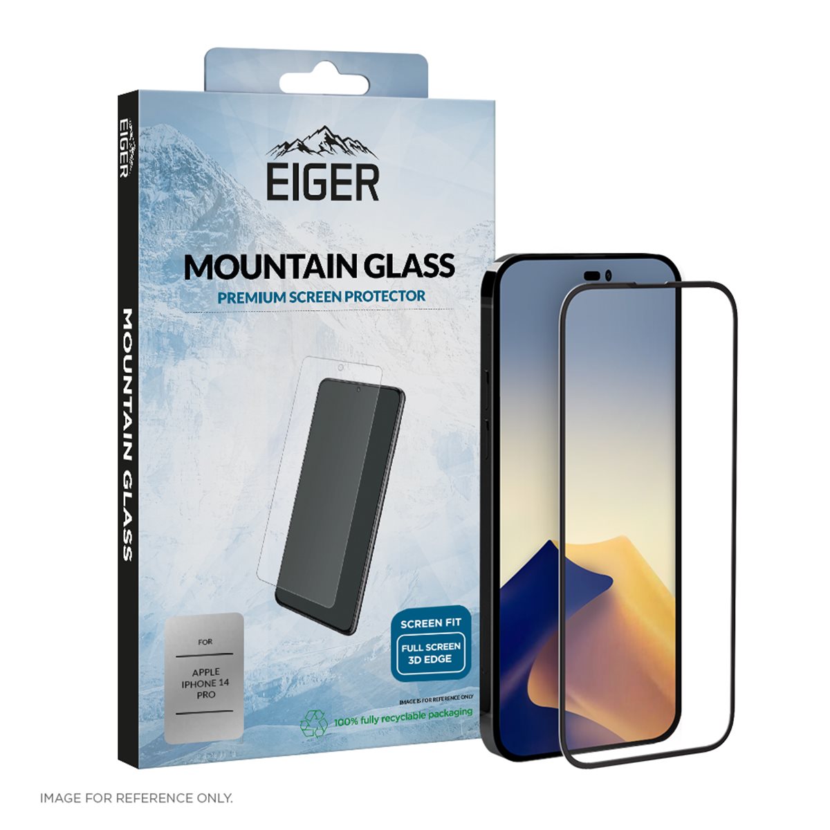 26203_0j3gPHBmhtotXt EIGER APPLE IPHONE 14 PRO 3D GLASHÜLLE FREUNDLICH MOUNTAIN GLASS 3D