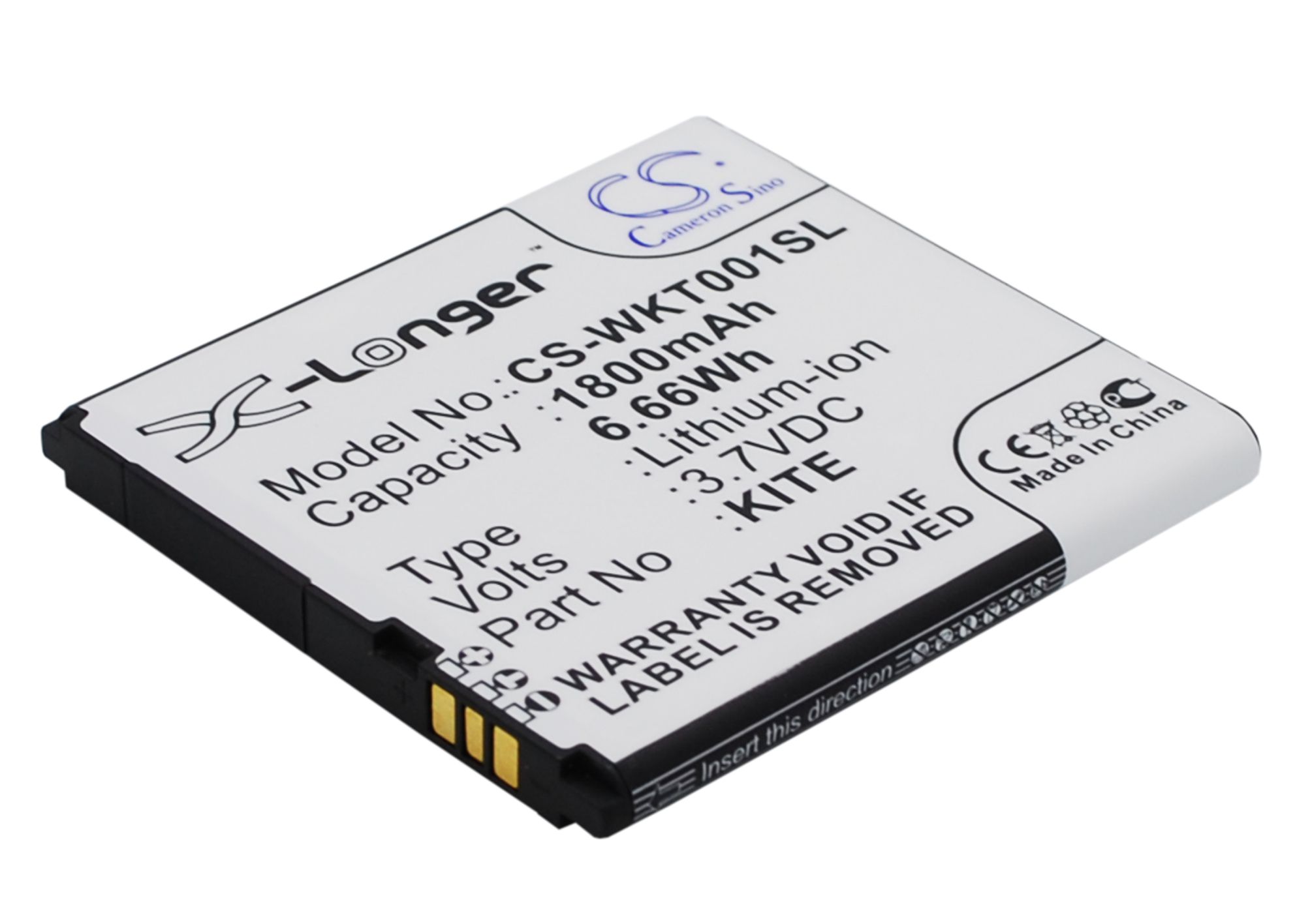 23472_0J4gm2veHOUbOj Akku ersetzt Wiko KITE, S104-M82000-010 passend für Wiko Kite 1800mAh