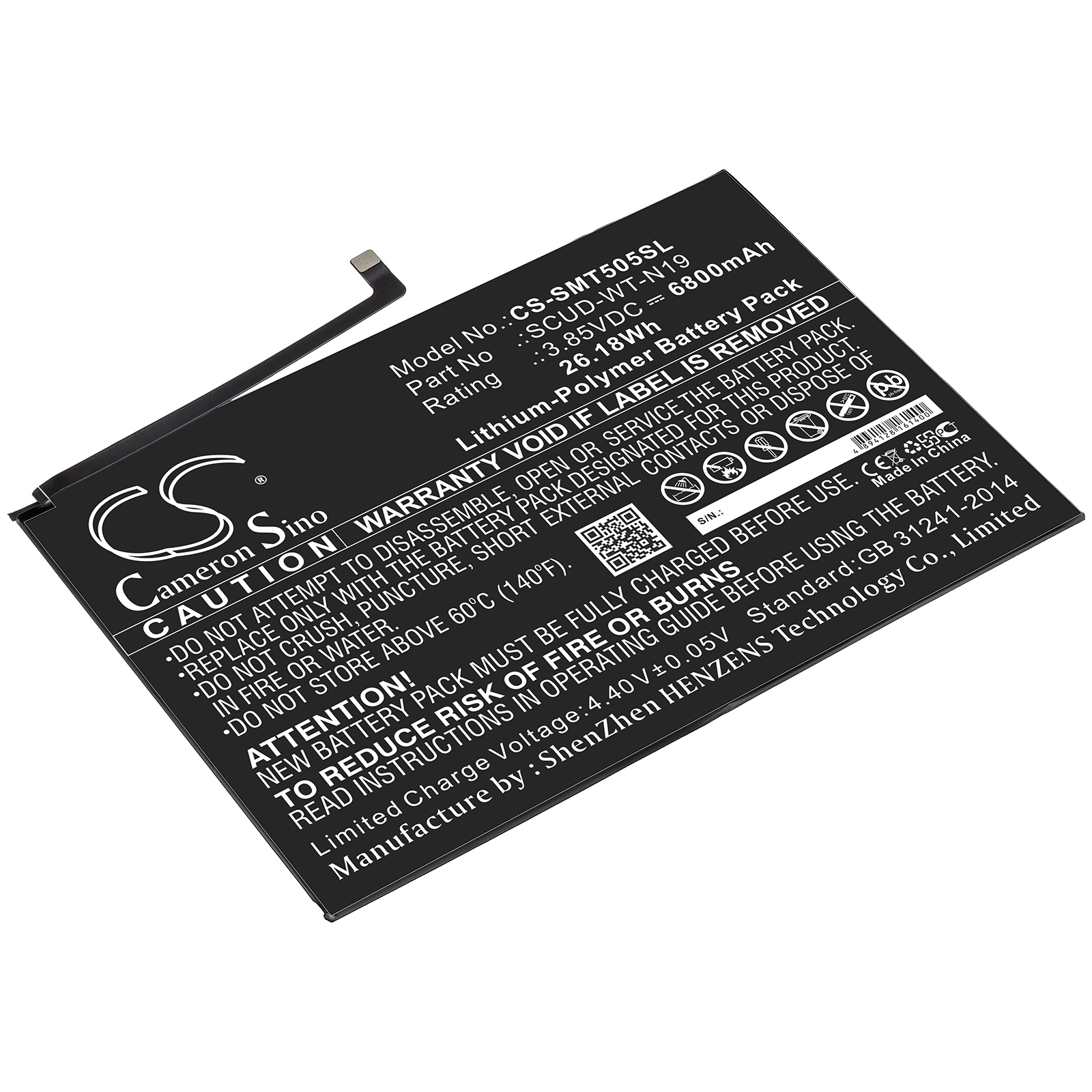 25343_0URBDDHW41AgZh Akku ersetzt Samsung SCUD-WT-N19 passend für Galaxy Tab A7, SM-T500, SM-T505