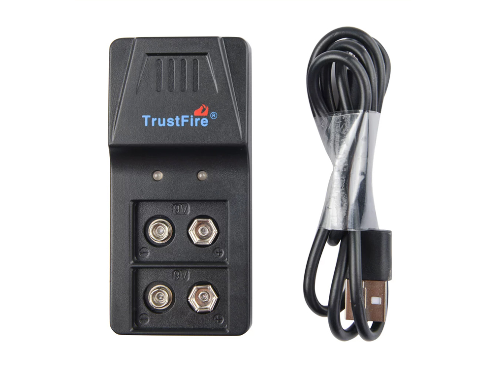 Trustfire BC01 9V Block Ladegerät 6F22, 6LR61, Li-ion, Ni-MH Akkus