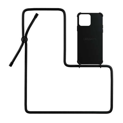 27309_0 iPhone 15 Pro Max, All Black matt, Cover mit Kordel