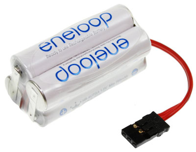 13071_0OHBBNu46uvk1x Akku-Pack Panasonic Eneloop 4er Würfel für Graupner 4,8V 800mAh