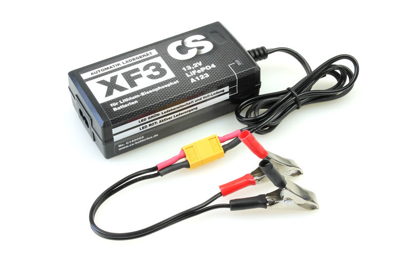XF3 Automatik LiFePO4 Ladegerät 12V 3A für Starterbatterien