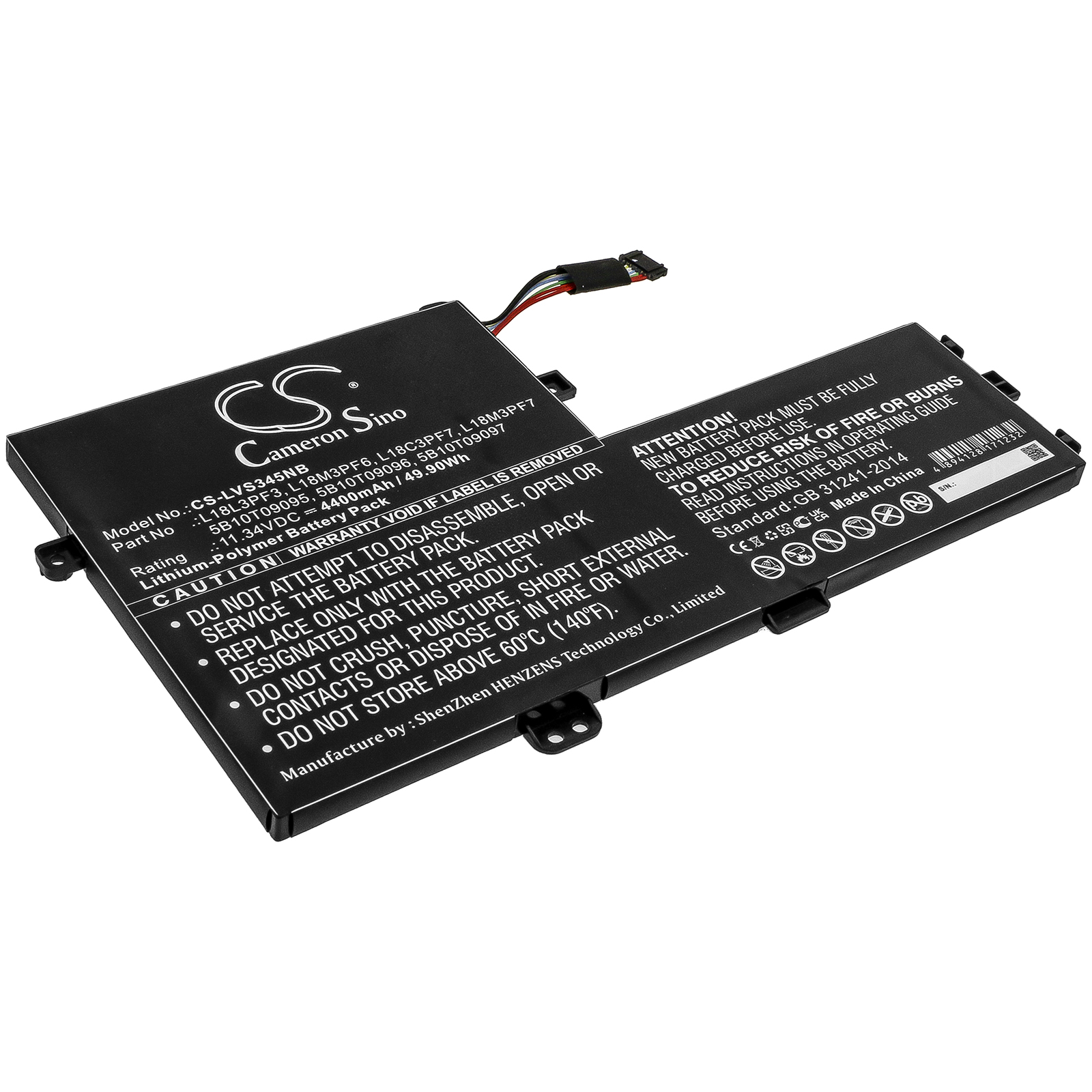 26732_0 Akku ersetzt L18M3PF7, 5B10T09095 passend für Lenovo IdeaPad C340 15, S340
