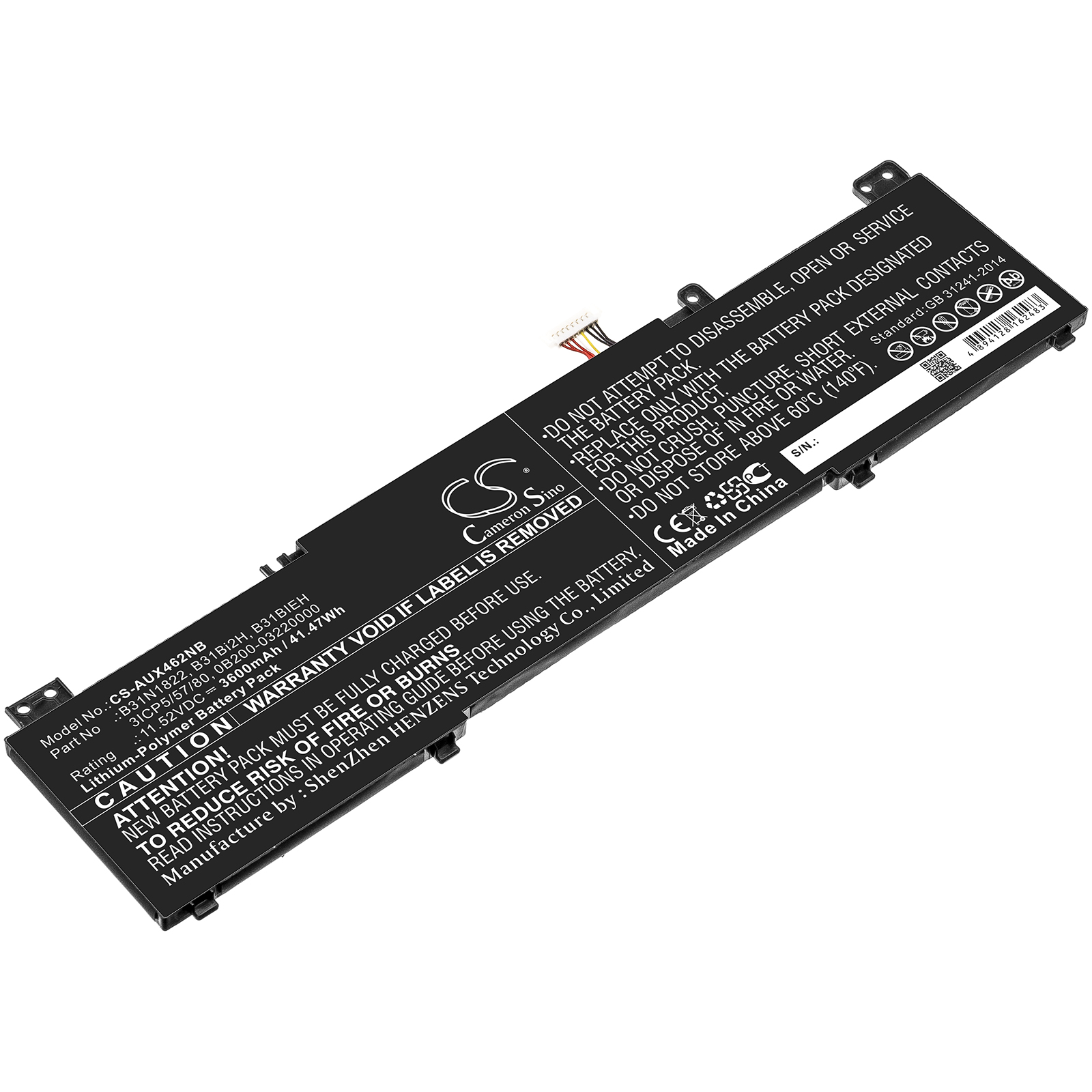 25930_0JeUvwjh3GCofa Akku ersetzt Asus 3ICP5/57/80, B31N1822 passend für UX462, ZenBook Flip 14