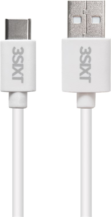 23949_0uWS6IZICIM8Je 3SIXT Lade und Sync-Kabel USB-C 1m Weiss
