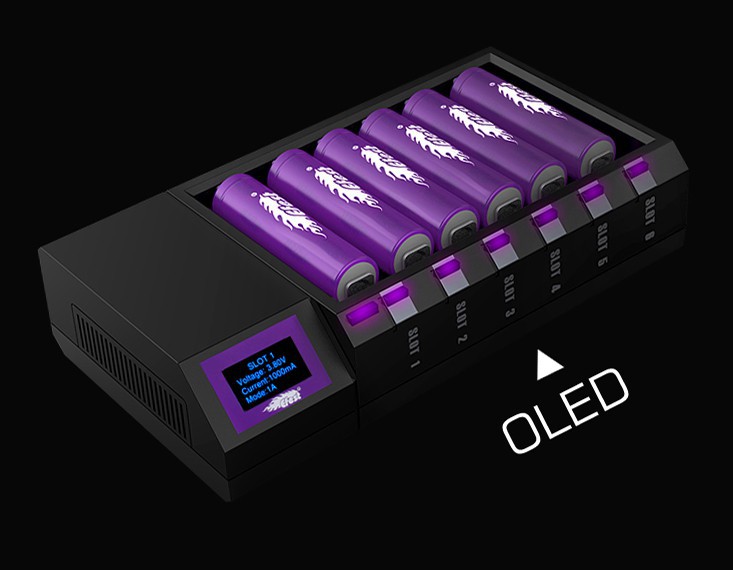 Efest BLU6 bluetooth Ladegerät für Li-Ionen Akkus